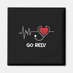 Disease February Wear Red Heart Disease Awareness  Magnet