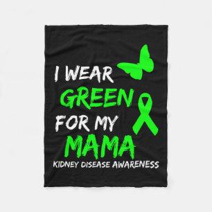 Disease I Wear Green For My Mama Ribbon Fleece Blanket