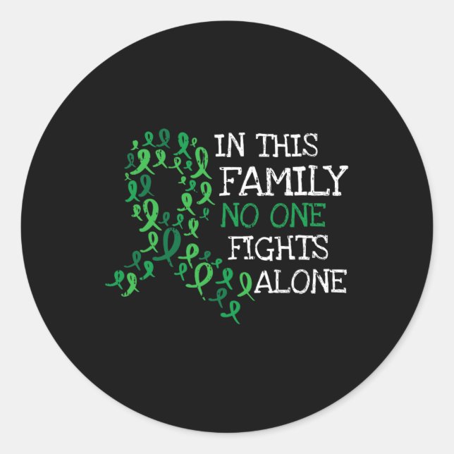 Disease Mental Health Scoliosis Ribbon Awareness G Classic Round Sticker (Front)