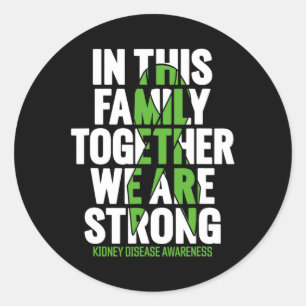 Disease Support - Family Kidney Disease Awareness Classic Round Sticker