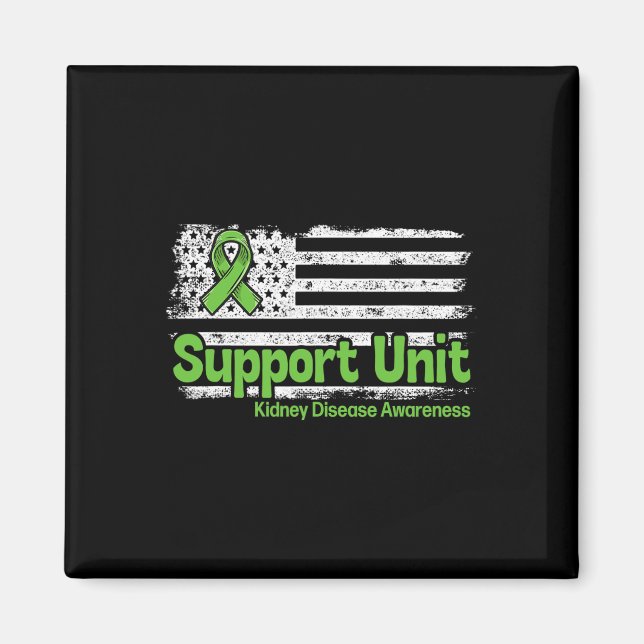 Disease Support Unit Flag Kidney Disease Awareness Magnet (Front)