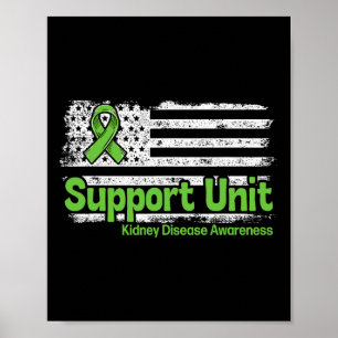 Disease Support Unit Flag Kidney Disease Awareness Poster