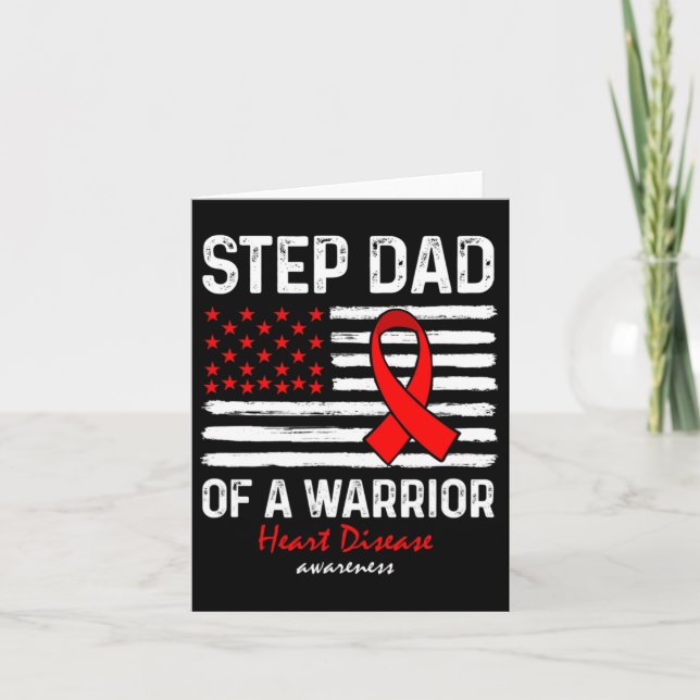 Disease Survivor Support Step Dad Of A Warrior  Card (Front)