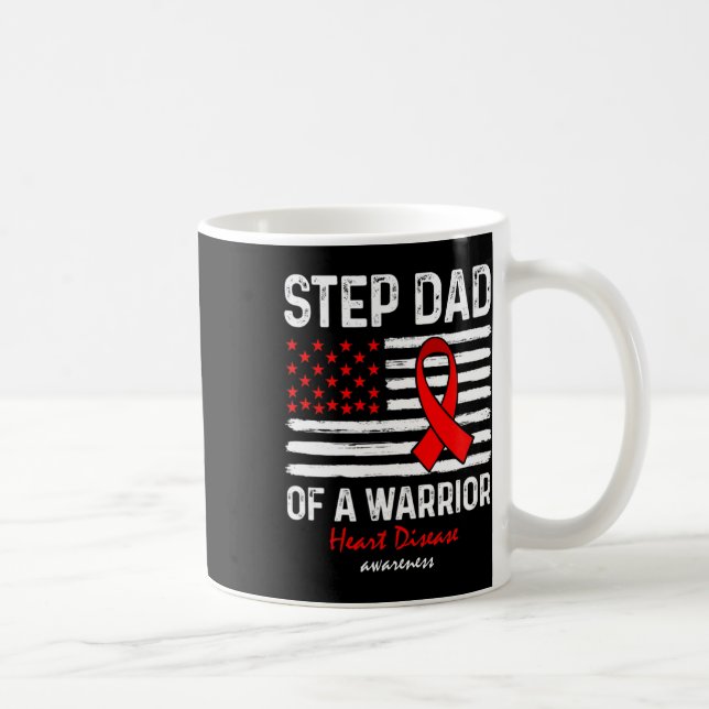 Disease Survivor Support Step Dad Of A Warrior  Coffee Mug (Right)