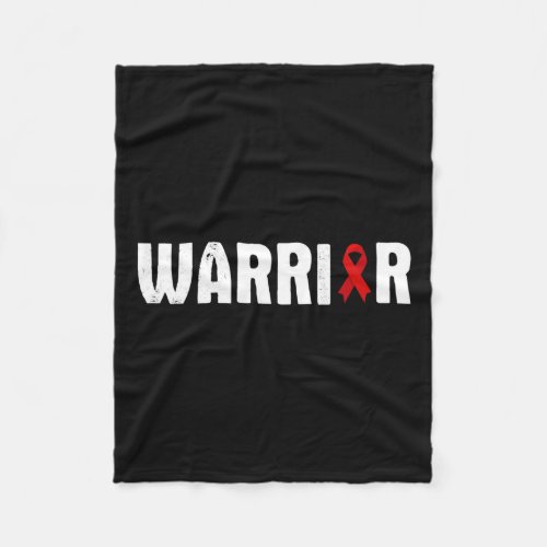 Disease Warrior _ Awareness Fighter Quote Saying  Fleece Blanket