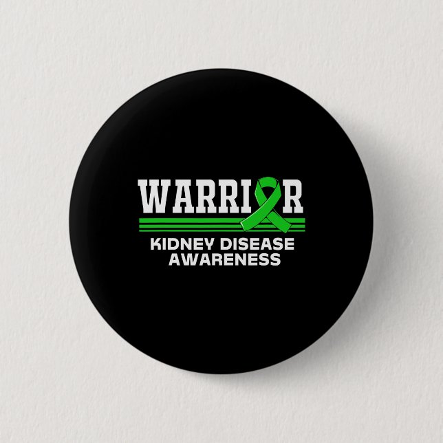 Disease Warrior Kidney Disease Awareness Kids  Button (Front)
