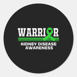 Disease Warrior Kidney Disease Awareness Kids Classic Round Sticker