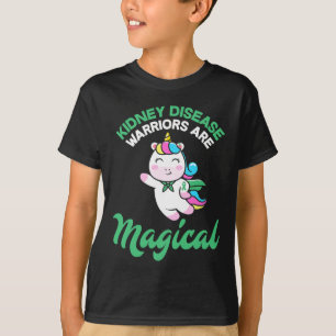 Disease Warrior Magical Unicorn Kidney Awareness  T-Shirt