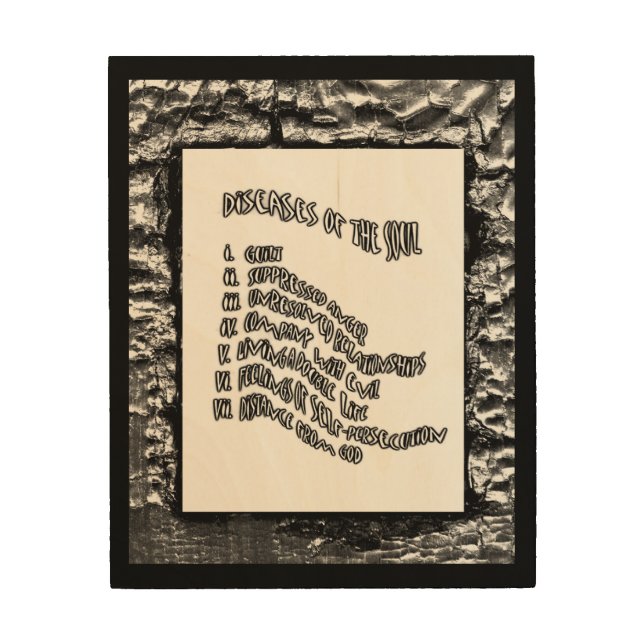 Diseases of The Soul Wood Wall Decor (Front)