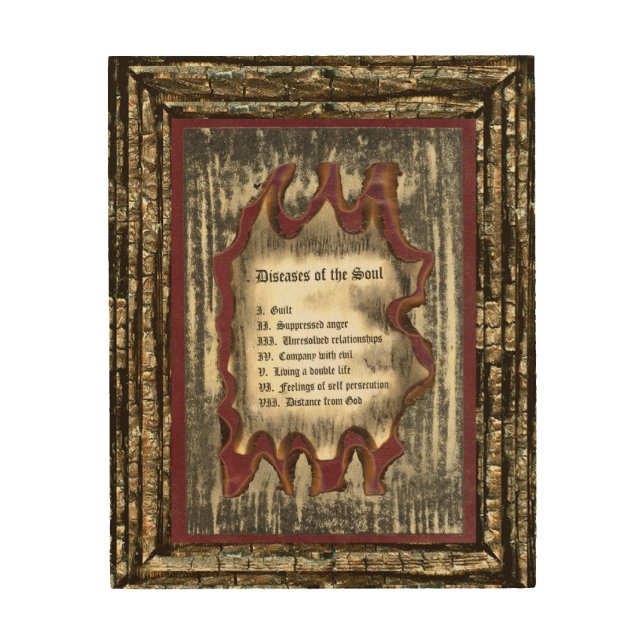 Diseases of The Soul Wood Wall Decor (Front)