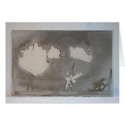 Disembarkation K7 1986 Mixed-media Card (Front Horizontal)