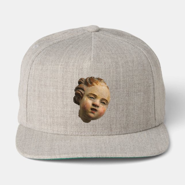 Disembodied Cherub Terra Cotta Snap Back Hat (Front)