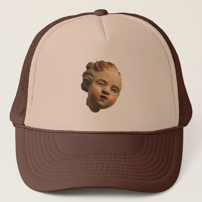 Disembodied Cherub Terra Cotta Trucker Hat (Front)