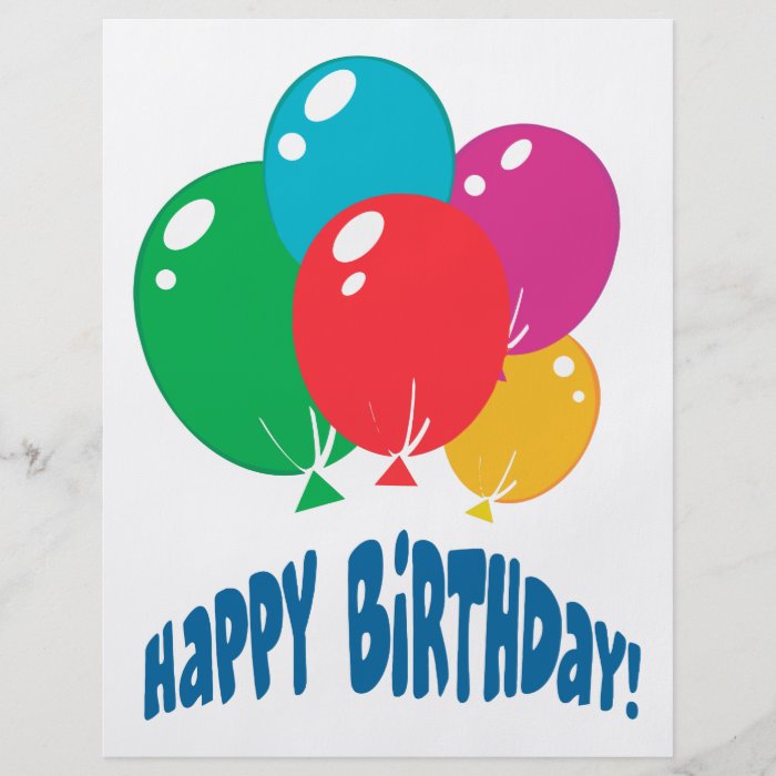 diseño de los globos del feliz cumpleaños tarjetas publicitarias de