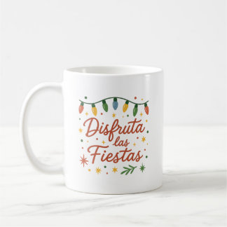 Disfruta las Fiestas 🎄 | Colorful Christmas Light Coffee Mug