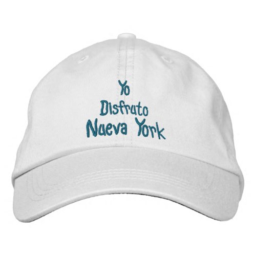 Disfruto Nueva York Embroidered  Embroidered Baseball Cap