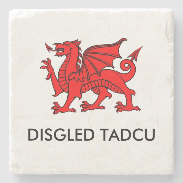 Disgled Tadcu: Grandad's Cuppa South Welsh Coaster (Front)
