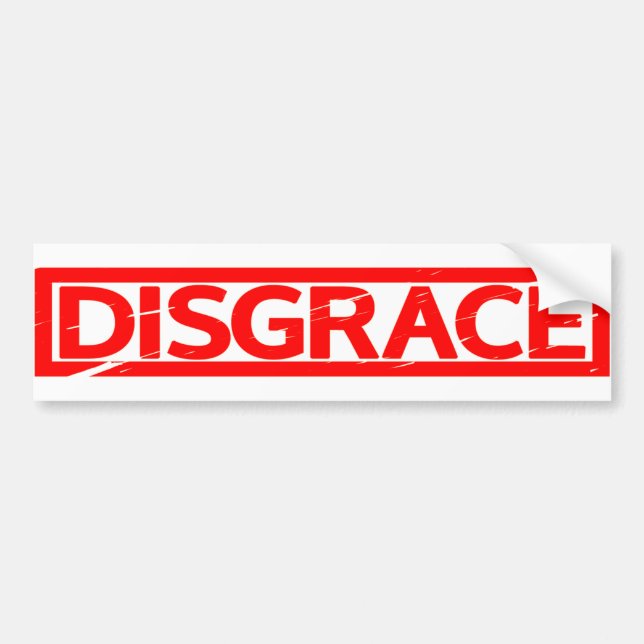 Disgrace Stamp Bumper Sticker (Front)