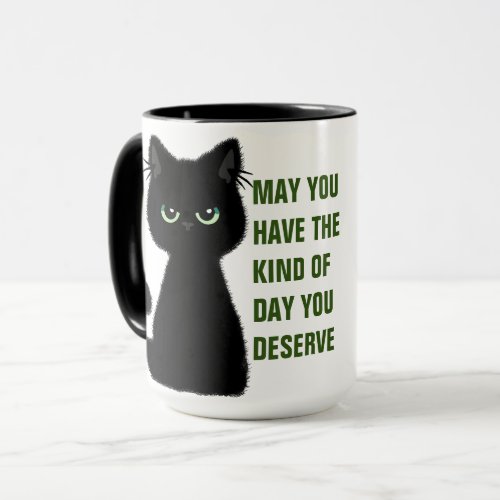 Disgruntled Cat Sarcastic Humor Coffee Tea Cocoa M Mug
