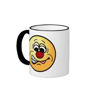 Disgruntled Employee Smiley Face Grumpey Coffee Mug