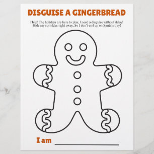 Disguise a Gingerbread Template and Instructions Flyer