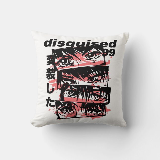 Disguised 99: Anime Eyes Collection Throw Pillow (Front)
