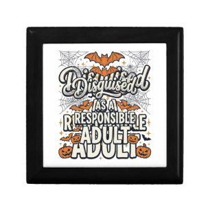 Disguised as a Responsible Adult Halloween Vector Gift Box