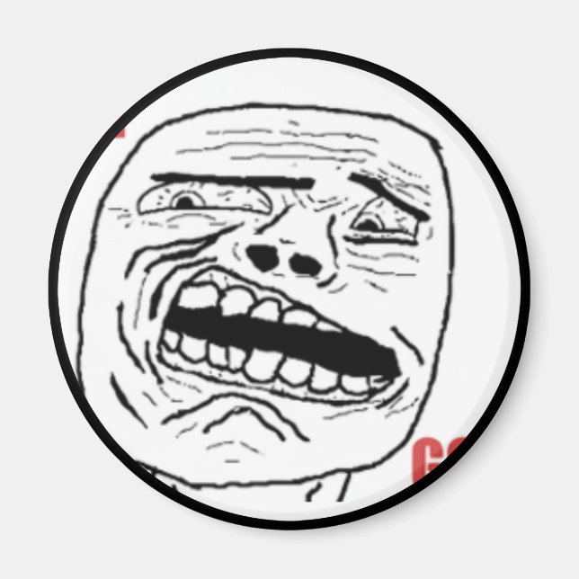 Disgusted Oh God Comic Face Magnet (Front)