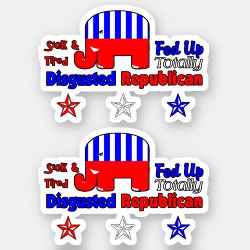 Disgusted Republican Sticker