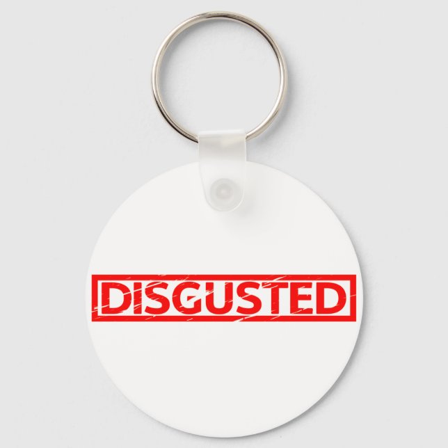 Disgusted Stamp Keychain (Front)