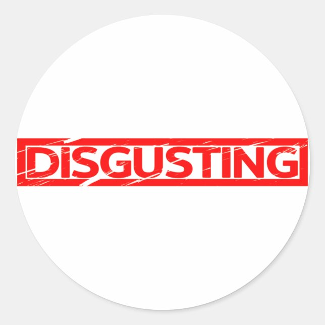 Disgusting Stamp Classic Round Sticker (Front)