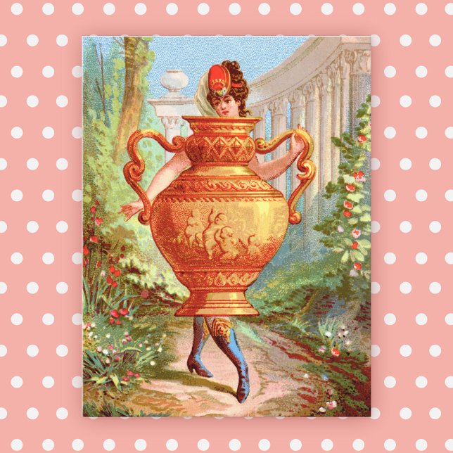 Dish Darlings Golden Amphora Postcard (Creator Uploaded)