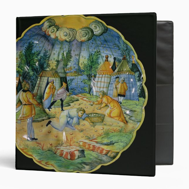 Dish depicting the gathering of manna 3 ring binder (Front/Inside)