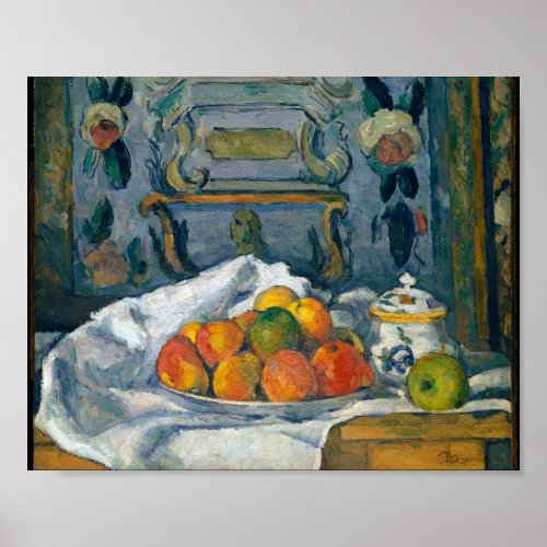 Dish of Apples Paul Cezanne Famous Visual Arts Pos Poster