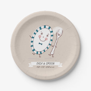 Dish Runs Away with Spoon Wedding Paper Plates