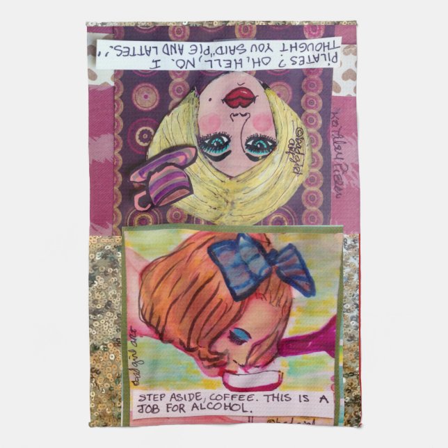 Dish towel-coffee kitchen towel (Vertical)