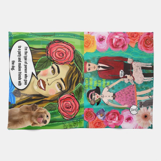 Dish towel-dogs kitchen towel (Horizontal)