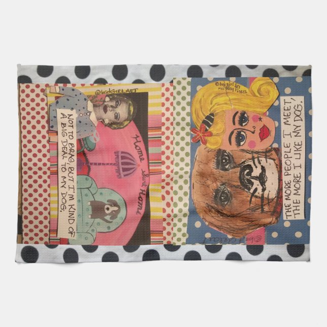 Dish towel-dogs kitchen towel (Horizontal)