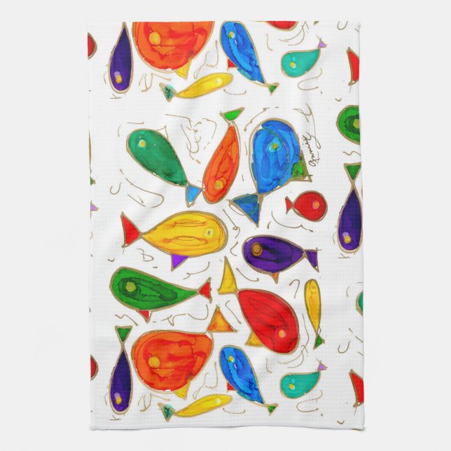 Dish Towel Lovitude Something Smells Fishy (Vertical)