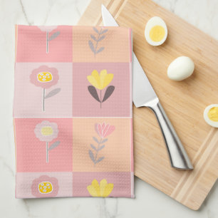 Dish towel or kitchen cloth vintage flowers