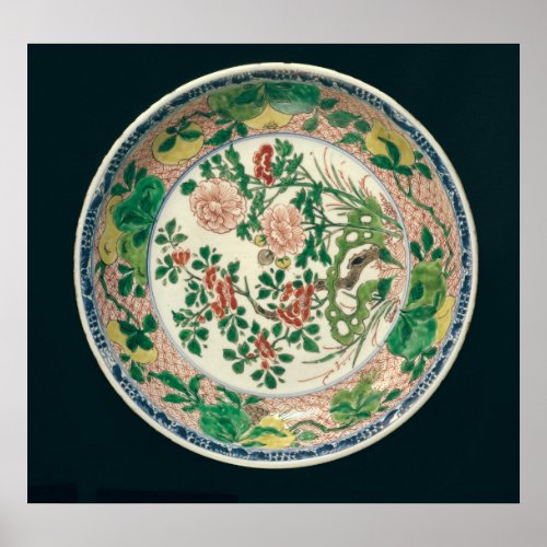 Dish with famille verte decoration