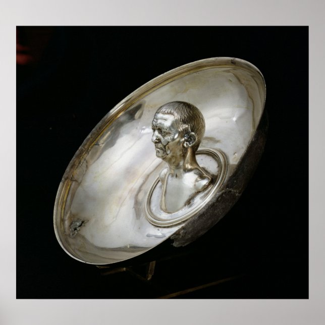 Dish with the bust of a man inside poster (Front)