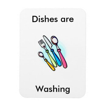 Dishes Are Washing Dishwasher Magnet by PamelaRaeCreations at Zazzle