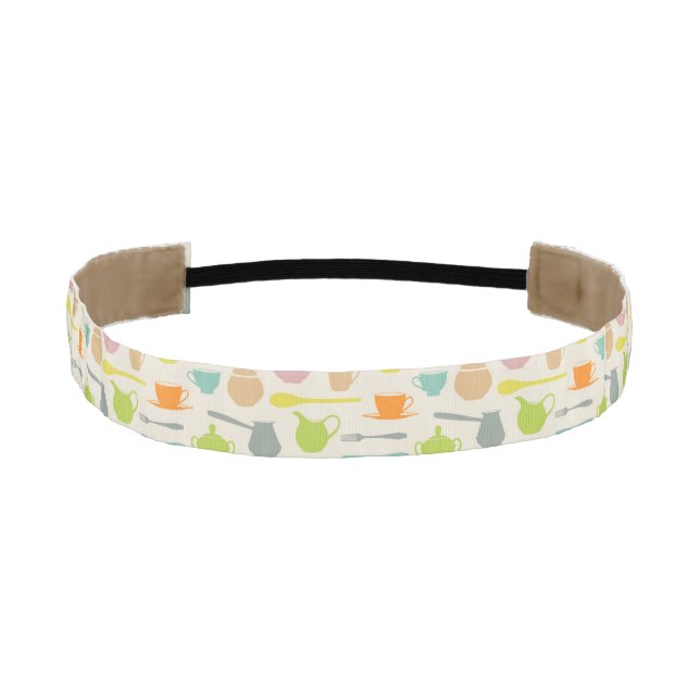 Dishes Pattern Athletic Headband (Front)