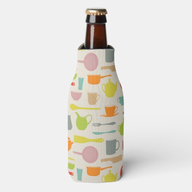 Dishes Pattern Bottle Cooler (Bottle Front)