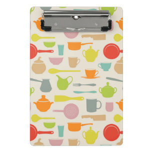 Dishes Pattern Mini Clipboard