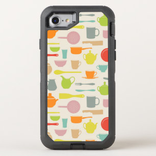 Dishes Pattern OtterBox Defender iPhone SE/8/7 Case