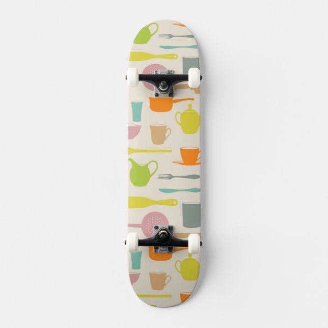 Dishes Pattern Skateboard (Front)