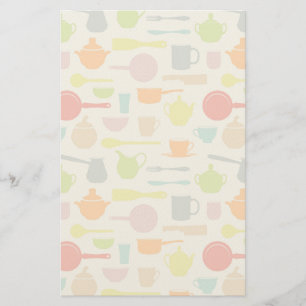 Dishes Pattern Stationery