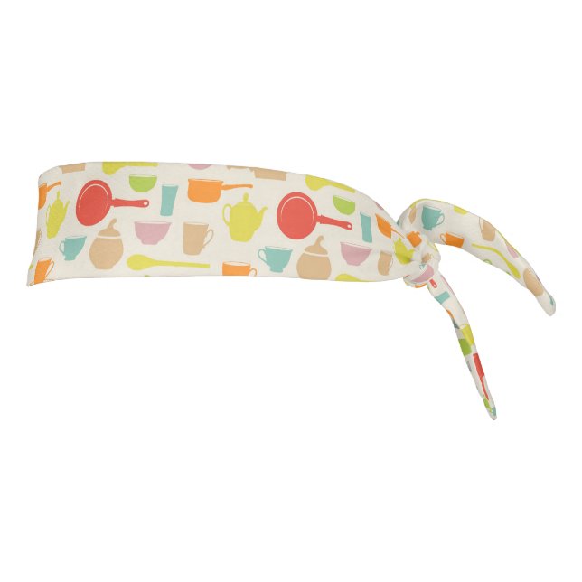 Dishes Pattern Tie Headband (Rotate 90)